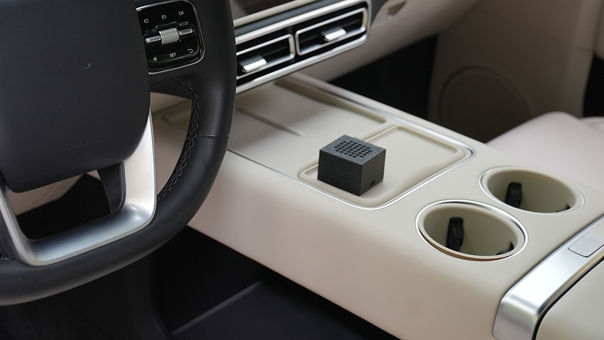 YESBOX voice adapter installed in car cockpit